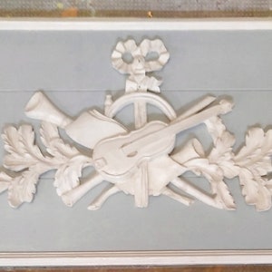 FRENCH DECOR.Wood Paneling Wood Paneling shabby chic Pediment wood wall Sculpture carving  Pediment wood wall Sculpture carving