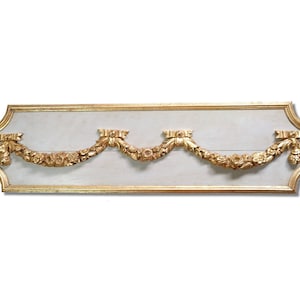 one FRENCH antique decor . French decor. Louis XVI Pediment wood wall Sculpture carving wall ormament wooden pediment wall decorative panel