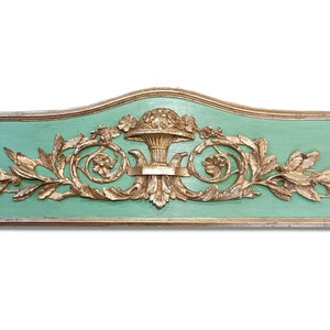 french vintage french decor Louis xv  panel pediment wall panel  Goldlesf pediments  Pediment  Pediment wood paneling