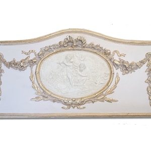 french decor french vintage  Door Angel panel pediment wall panel  Goldlesf pediments  Pediment  Pediment wood paneling