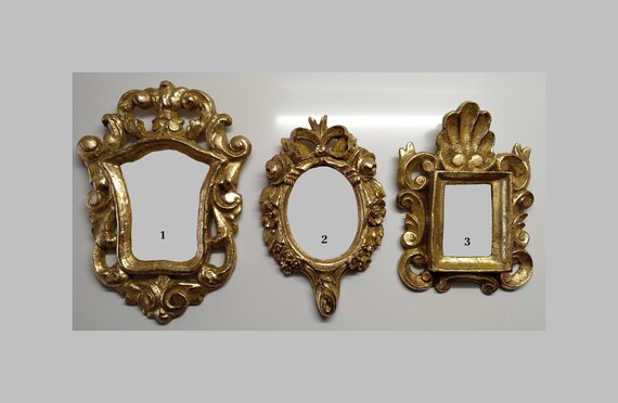 Gold Leaf Dorès Mirrors By A Craftsman, Small Framed Mirrors For Craftsman