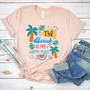 The Beach is My Happy Place Shirt, Summer Vacation Tee, Gift For Beach Lovers, Beach is Calling T-Shirt, Summer Holiday Tee, Vacation Shirt