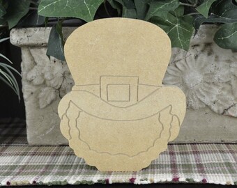 DIY Leprechaun Craft-  Craft for Kids- St Patricks Unfinished- Spring Home Decor- St Paddy’s Day- Leprechaun Wood Cutout