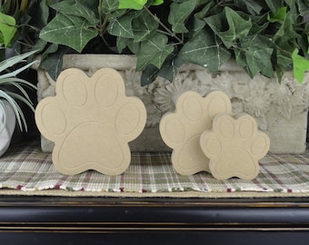 Paw Print Wood Cutout- Dog Paw- FreeStanding- Dog Print Craft for Kids- DIY Unfinished Wood Paw Print- Dog Decoration- Paw for Boy's Room