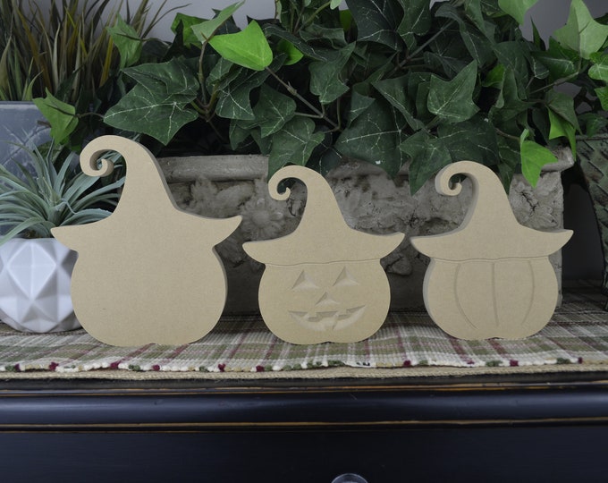 Halloween Wood Cutouts Mini Set Unfinished DIY Fall Craft Etsy