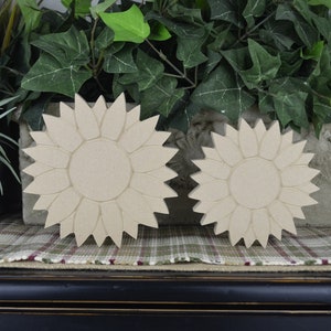 Sunflower Cutouts- Wood Flower- Spring Craft for Kids- DIY Unfinished Wood Sunflower- Spring Mantle Home Decor- MDF wood- Summer Decor