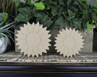 Sunflower Cutouts- Wood Flower- Spring Craft for Kids- DIY Unfinished Wood Sunflower- Spring Mantle Home Decor- MDF wood- Summer Decor