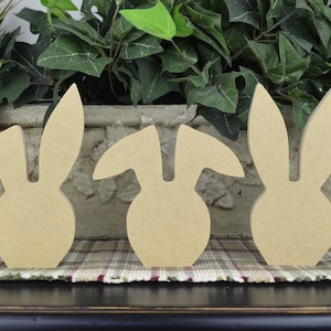 DIY Bunny Head Cutout- Unfinished Rabbit Craft- Floppy Ear Bunny- Kids Craft- Wood- Easter Tiered Tray Home Decor-
