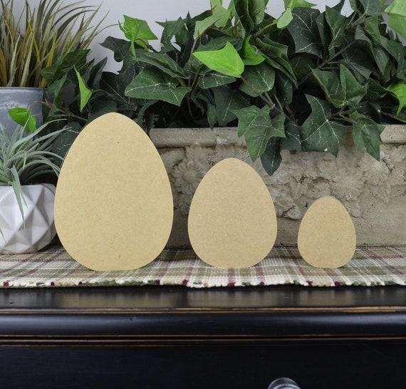 Tiered Tray Decor for Easter- Easter Egg Craft- Easter Crafts-FreeStanding-Easter Craft for Kids- DIY Unfinished Wood Egg- Easter Egg Cutout
