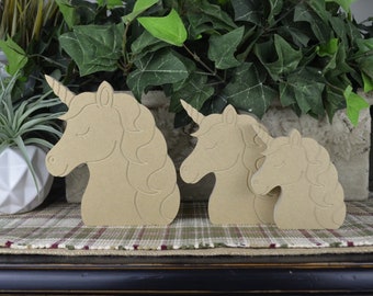 Unicorn Wood Cutout- FreeStanding- Unicorn Craft for Kids- DIY Unfinished Wood Unicorn- Unicorn Cutout Decoration- Unicorn for Girl's Room