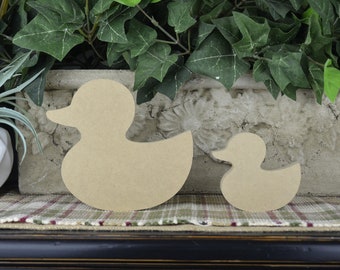 Duck Wood Shape- DIY Duck Craft- Unfinished Duck Wood Cutout- 3/4" MDF Wood- Duck Decor for Nursery- Duck Decor for Child's Room