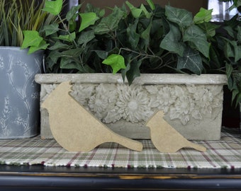 Cardinal Bird Cutout- Spring Wood Craft for Kids- DIY Unfinished Wood Bird- Spring Mantle Home Decor- MDF wood- Cardinal Bird Craft