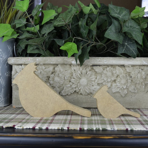 Cardinal Bird Cutout- Spring Wood Craft for Kids- DIY Unfinished Wood Bird- Spring Mantle Home Decor- MDF wood- Cardinal Bird Craft