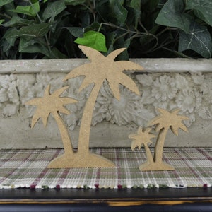 Palm Tree Cutouts- DIY Palm Tree Craft- Unfinished Wood for Beach Decor- Beach Crafts-  Wood Palm Trees- DIY Beach Decor- DIY Summer Decor