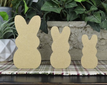 DIY Wood Bunny Cutout- Free Standing- Wood Craft- Craft for kids- Tiered Tray Decor for Easter- Spring Home Decoration- DIY Bunny