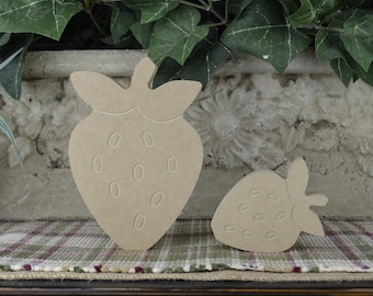 Strawberry Wood Craft- DIY Summer Craft- Wood Strawberry Craft- Free Standing- Summer Tiered Tray- Crafts for Kids- Farmhouse Home Decor-