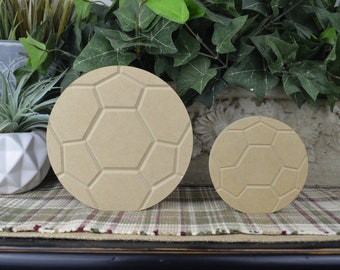 Soccer Ball Craft- Wood Soccer Ball Cutout- Unfinished Sports Decor- DIY Soccer Craft-Sports Decor-Free Standing-Craft for Kids-Sports Craft