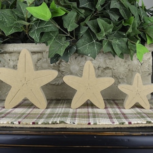 Starfish Wood Cutout- Wood Starfish Craft for Kids- DIY Summer Decor- Free Standing- DIY Beach Craft- Unfinished Starfish Cutout