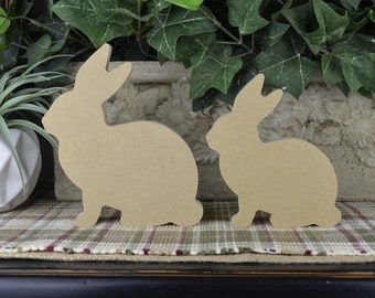Tiered Tray Decor for Easter- Unfinished Wood Easter Bunny- DIY Spring  Decor- Rabbit- Farmhouse Decor- Easter Bunny Craft- Craft for Kids