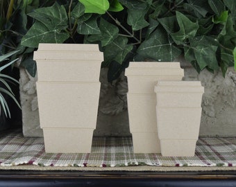 Coffee Cup Wood Cutout- DIY Coffee Cup Craft- Unfinished Coffee Cup- Craft to Decorate- Craft for Kids-  Coffee Cup to decorate
