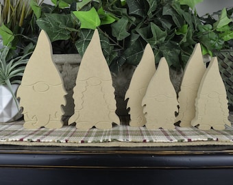 Gnome Wood Cutout-  Wood Boy & Girl Gnome- DIY Craft Gnome-  Kids Craft- Mantle Decor- Tiered Tray Home Decor-