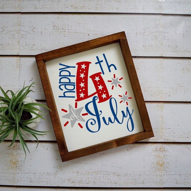 4th Of July Sign Wood Sign Summer Decorations Independence Day Etsy