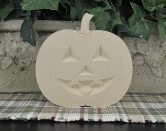 DIY Wood Pumpkin with Face- Pumpkin Craft- Unfinished Halloween Home Decor- Fall Crafts - Pumpkin Cutout- Free Standing