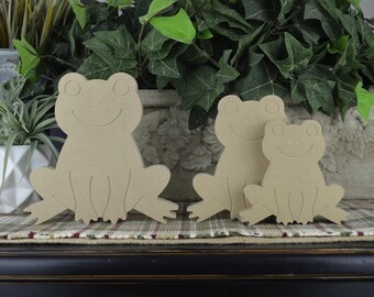Frog Wood Cutout- FreeStanding- Frog Craft for Kids- DIY Unfinished Wood Frog- Frog Decoration- Frog for Boy's Room