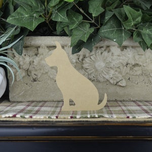 Dog Cutout- DIY Dog Wood Craft- Unfinished Wood Dog Cutout- 3/4&quot; MDF Wood- Dog Decor for Boy&#39;s Room- Sitting Dog Decor