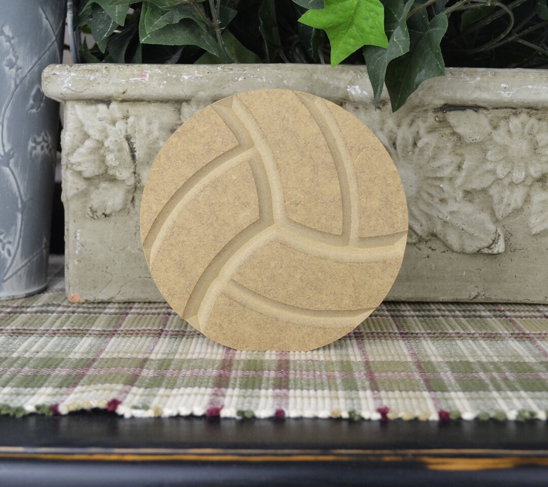 Volleyball Craft Wood Volleyball Cutout Unfinished Sports Etsy
