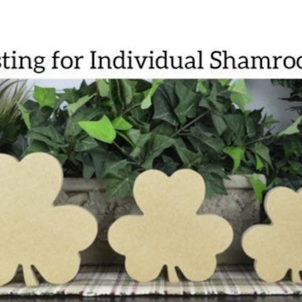 Shamrock Cutout- Three Leaf Clover Wood Craft- DIY Craft For March- St Patricks Day Unfinished- Spring Home Decor- St Paddy’s Day