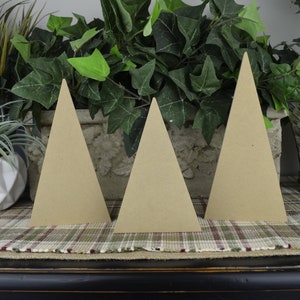 Triangle Tree Wood Cutouts- DIY Christmas Crafts- Unfinished Wood Decorations for Winter- Christmas Decorations-  Country Farmhouse