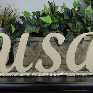 USA Wood Cutout- DIY Independence Day Craft- Decoración de verano sin terminar- Cartas independientes- America Craft- Rustic Farmhouse- 4 de julio