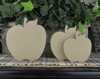 Apple Wood Cutout- DIY Apple Craft- Free Standing- Unfinished School Decor- MDF Wood Apple- Apple Craft for Kids- DIY Classroom Decor