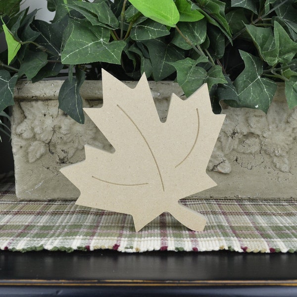 Leaf Wood Cutout- DIY Fall Wood Craft- Free Standing- Unfinished Autumn Decor- Thanksgiving Craft for Kids- Rustic Farmhouse Decor