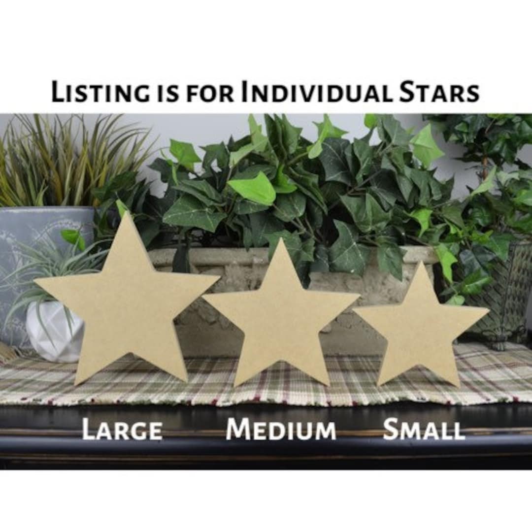DIY Stars- Wood 4th of July Decor- Independence Day Wood Craft- Star ...