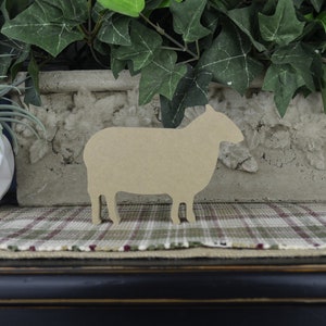 Sheep Wood Cutout- DIY Lamb Craft- Farm Craft- Farmhouse Home Decorations- Unfinished Farm Decor for Nursery- Farmhouse Decor for Boys Room