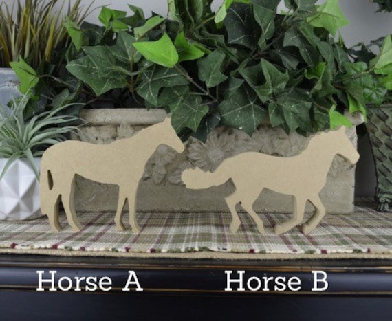 Horse Wood Mdf Cutout- DIY Horse Craft - Farm Animal Cutouts- Farmhouse Home Decor- Unfinished Farm Decor for Nursery- Decor for Boys Room