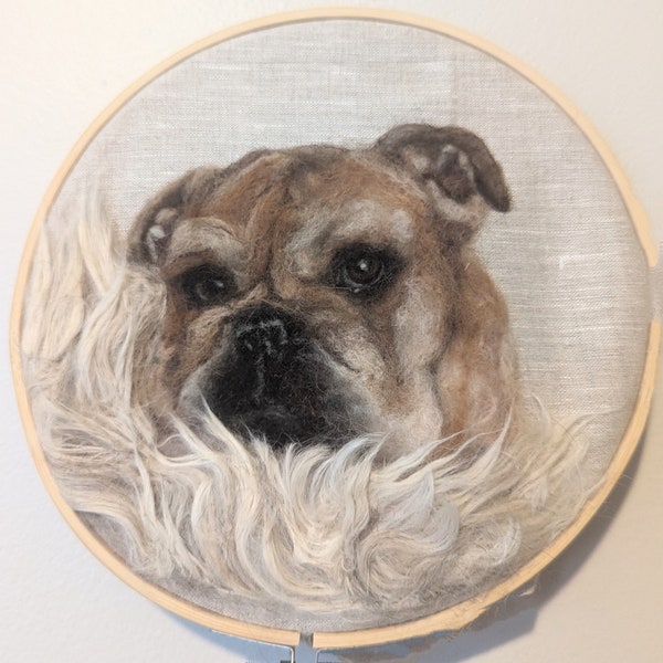 2D and 3D needlefelted pet portraits/pet pictures/pet Memorial/pet sculptures