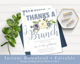 post wedding celebration invitation post wedding brunch etsy