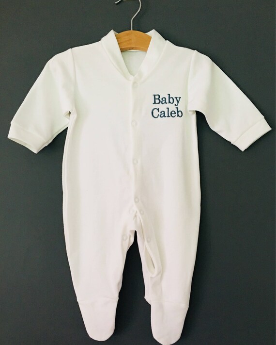 personalized baby sleepsuits