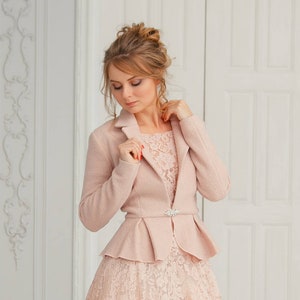 Pink Bridal Jacket, Bridal Coat for Winter Wedding dress, Wedding Coat Jacket for Bride, Zarina