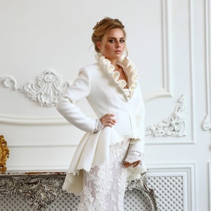 Bridal Jacket for Winter Wedding Dress, Wedding Coat for Bride, Winter Wedding Bridal Coat, Polina Ivory