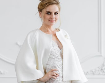 Manteau de mariée, veste de mariée pour robe de mariée d'hiver, veste de manteau de mariée pour mariée, Nadezda