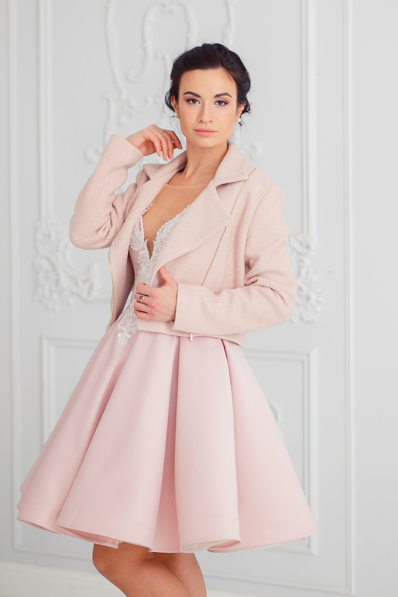 Bridal Jacket Pink Bridal Coat Wedding Jacket Wedding Etsy