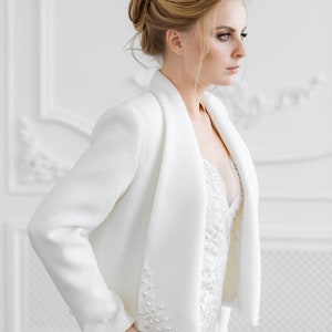 Bridal Jacket for Winter Wedding Dress, Wedding Coat, Ivory Wedding ...