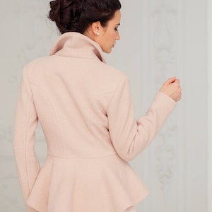 Bridal Jacket for Winter Wedding Dress, Pink Bridal Coat, Wedding ...