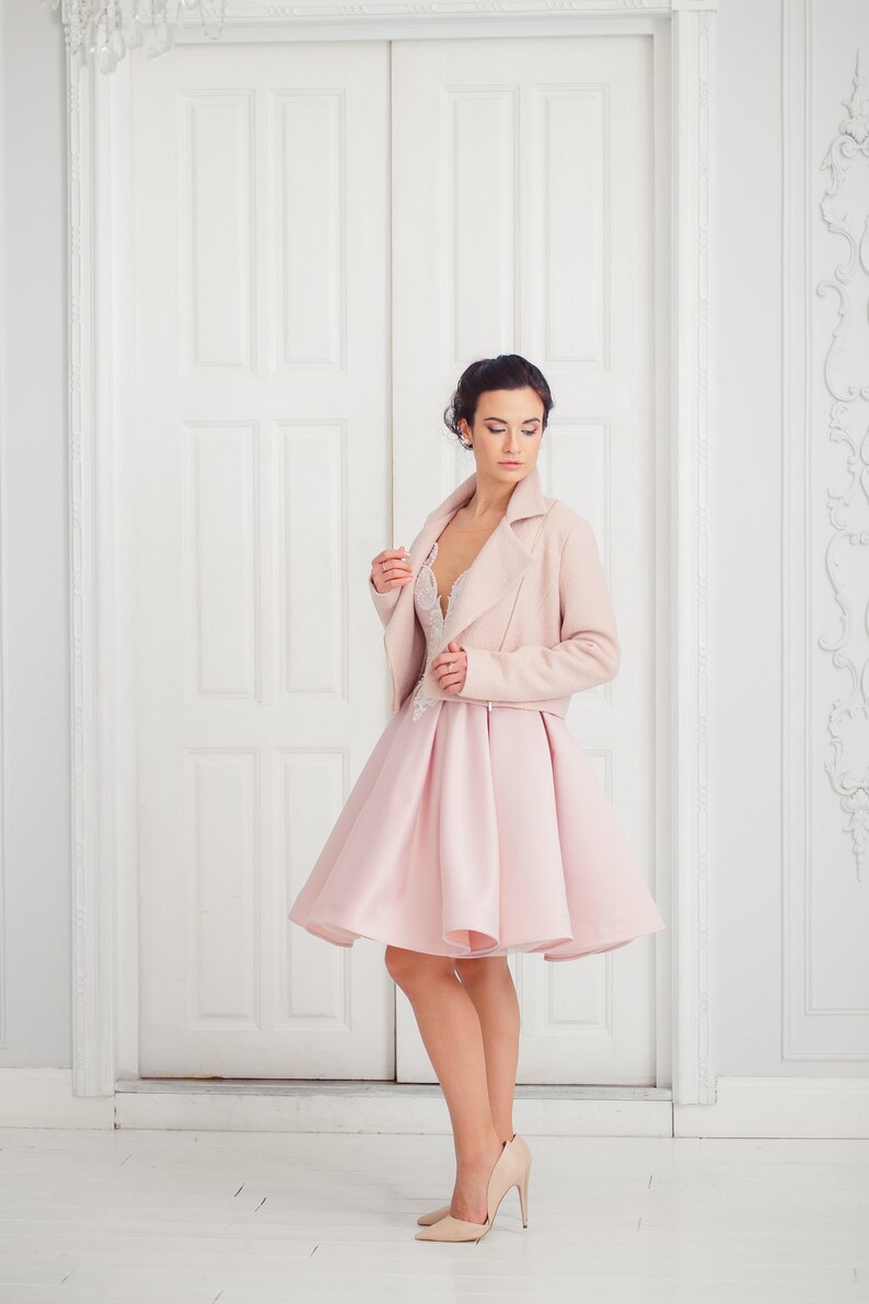Bridal Jacket Pink Bridal Coat Wedding Jacket Wedding Etsy
