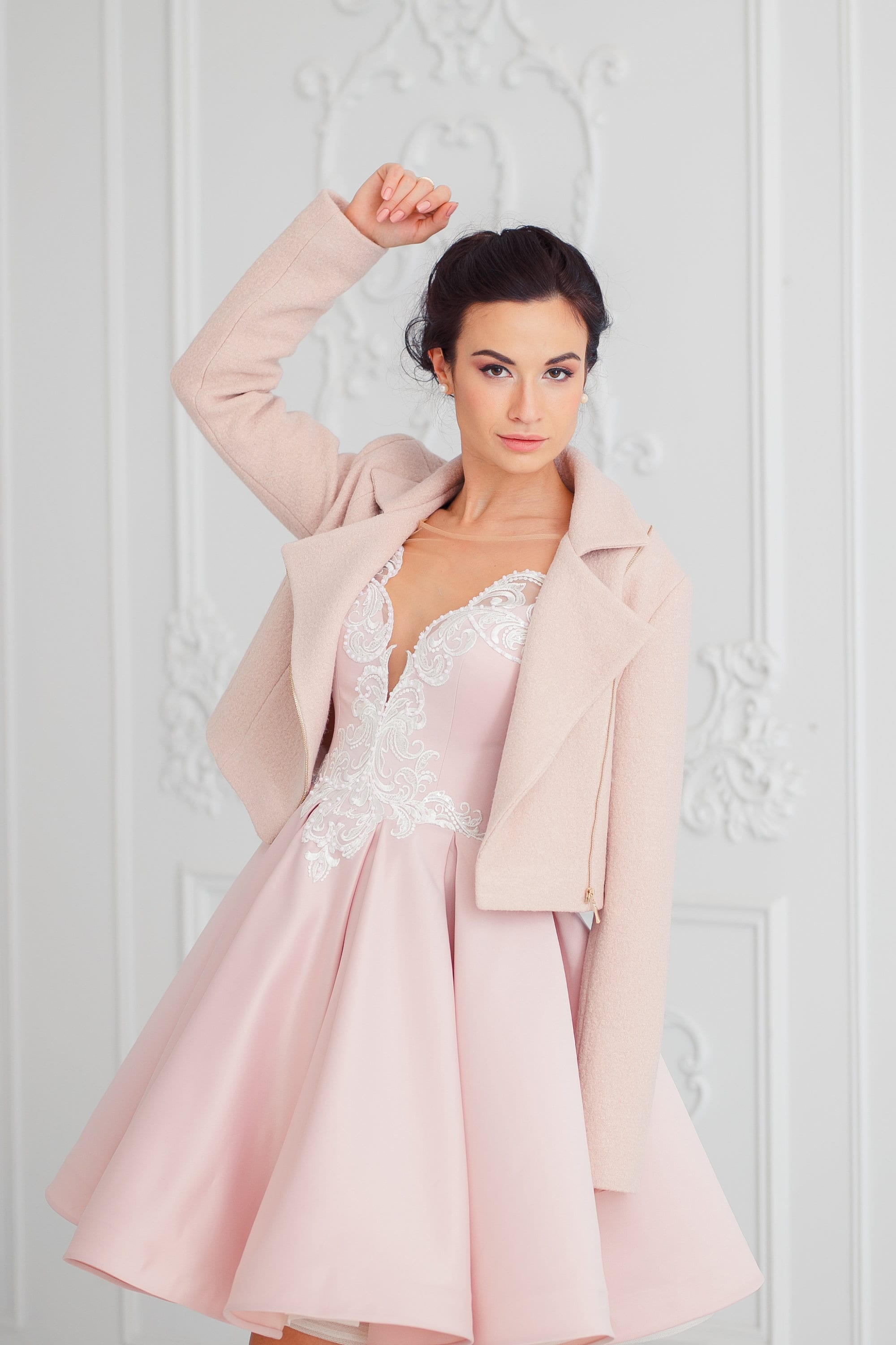 Bridal Jacket Pink Bridal Coat Wedding Jacket Wedding Etsy
