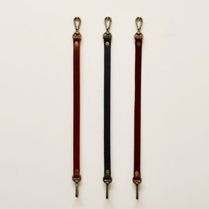 Correa para llaves de cuero de 15" con clips - Llavero - Llavero - Porta llaves - Cadena para billetera - Correa para muñeca - Correa para bolso de mano - Muñequera